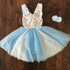 Girls ballet/lyrical costume with Swarovski stones